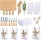 33PCS Baby Shower Game Prizes 4 Set Winners Guest Gifts Bamboo Cheese Board Set Butter Spreaders Fork Spoon Towel Thank You Card and Gift Bags